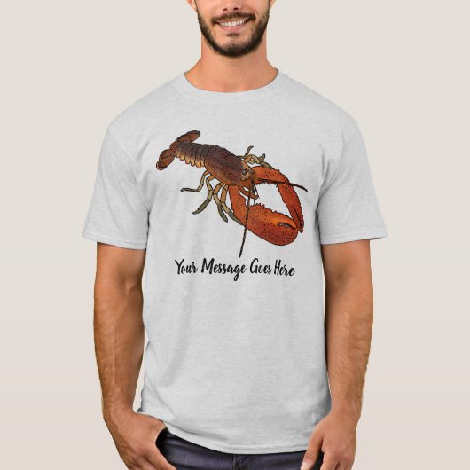 Realistisch voorbeeld illustratie aangepaste boods t-shirt (Voorkant)