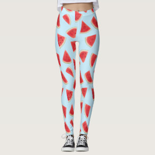 Realistisch watermeloenschijfje zomerpatroon leggings