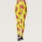 Realistisch watermeloenschijfpatroonontwerp leggings (Achterkant)