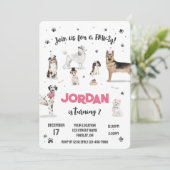 Realistisch Waterverf Honden Birthday Party, elke  Kaart (Staand voorkant)