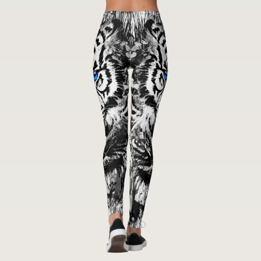 Realistisch White Tiger Head - Leggings van de Rep (Achterkant)