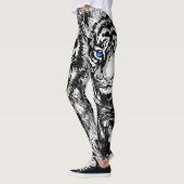 Realistisch White Tiger Head - Leggings van de Rep (Links)