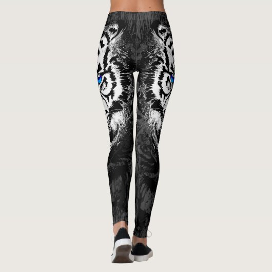 Realistisch White Tiger Head - Leggings van de Rep (Achterkant)