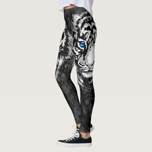 Realistisch White Tiger Head - Leggings van de Rep (Links)