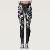 Realistisch White Tiger Head - Leggings van de Rep (Voorkant)