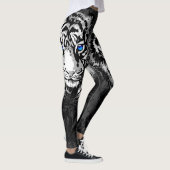 Realistisch White Tiger Head - Leggings van de Rep (Rechts)