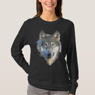 Realistisch White Wolf Realistic Animal Print T-shirt