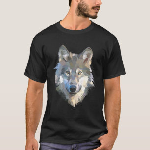 Realistisch White Wolf Realistic Animal Print T-shirt