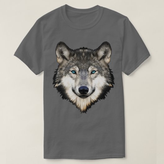 Realistisch Wolf Gezicht T-shirt (Design voorkant)