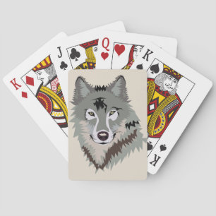 Realistisch Wolf Pokerkaarten