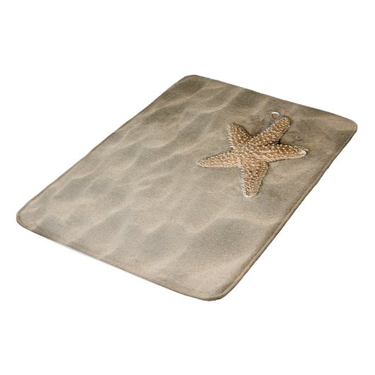 Realistisch Zacht Beach Sand with Starfish Badmat (Gekanteld)