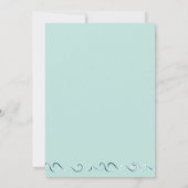 Realistisch Zee Turtle Baby shower of Birthday Par Kaart (Achterkant)