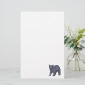 Realistisch zwart beer ontwerp briefpapier (Staand voorkant)