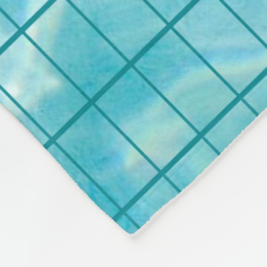 Realistisch zwembad: zwemblam fleece deken (Hoek)