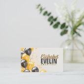 Realistische achtergrond met ballonnen visitekaartje (Staand voorkant)