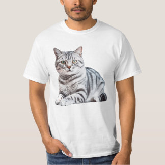 Realistische Amerikaanse Korthaar Print - Feline K T-shirt