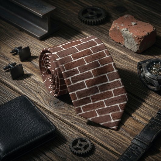 Realistische Bakstenen Muur Stropdas