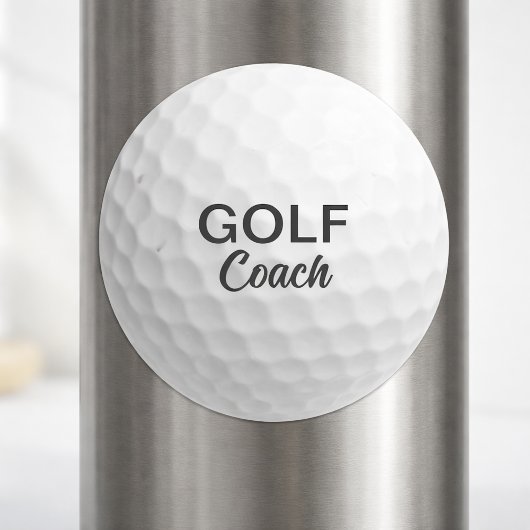 Realistische Bal | Golf Coach Ronde Sticker