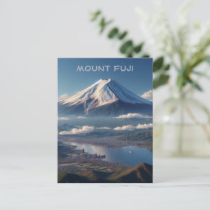Realistische berg Fuji landschap Japan Reizen Briefkaart