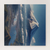 Realistische berg Fuji landschap Japan Reizen Legpuzzel (Horizontaal)