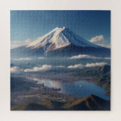 Realistische berg Fuji landschap Japan Reizen Legpuzzel (Verticaal)