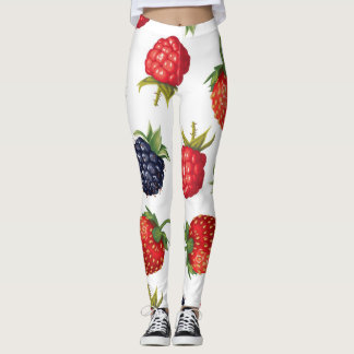 Realistische bessen Heerlijk naadloos patroon Leggings