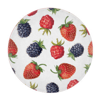 Realistische bessen Heerlijk naadloos patroon Snijplank