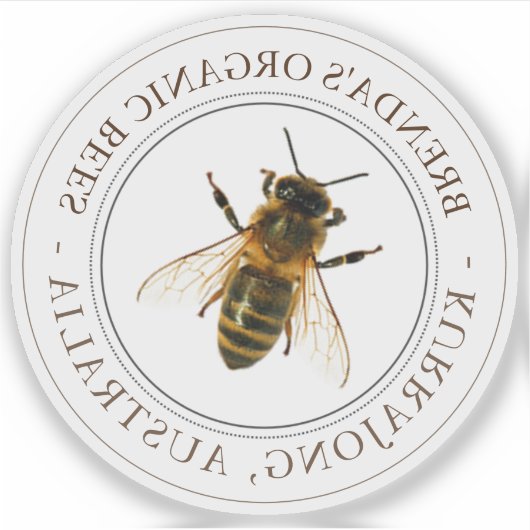 Realistische bijendoorzichtige sticker (Voorkant)