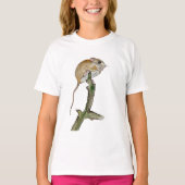 Realistische boommuis in een waterverf t-shirt (Voorkant)