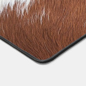 Realistische brow en witte koeienhuid textuur bureaumat (Hoek)
