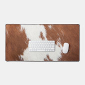 Realistische brow en witte koeienhuid textuur bureaumat (Keyboard & Muis)