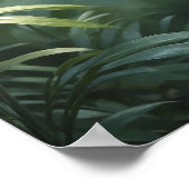 Realistische brullende Leopard Wildlife Illustrati Poster (Hoek)