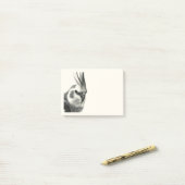 Realistische Cockatiel Portret Vogelillustratie Post-it® Notes (Op bureau)