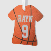 Realistische coole basketbal aangepaste naam en nu ornament (voorkant)