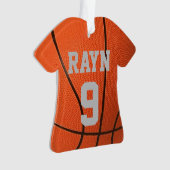 Realistische coole basketbal aangepaste naam en nu ornament (voorkant)
