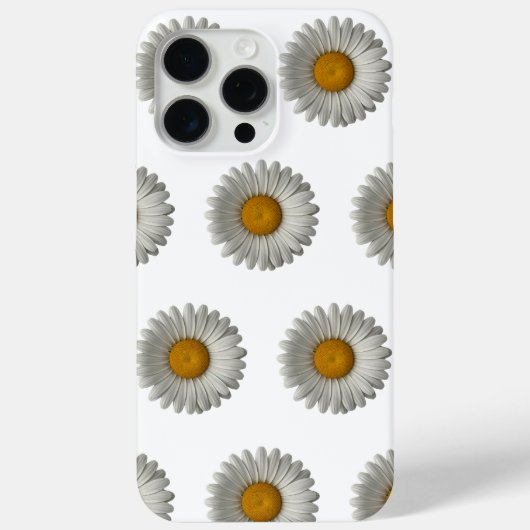 Realistische Daisy op zwarte achtergrond ontwerp Case-Mate iPhone Case (Achterkant)