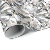 Realistische diamant: 3D close-up Cadeaupapier (Rol Hoek)