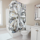 Realistische diamant: 3D close-up Douchegordijn (In situ)