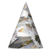 Realistische diamant: 3D close-up Feesthoedjes (Links)