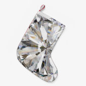 Realistische diamant: 3D close-up Kleine Kerstsok (Voorkant (Hangend))