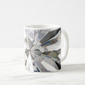 Realistische diamant: 3D close-up Koffiemok (Voorkant rechts)