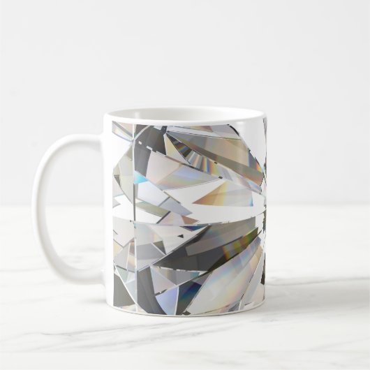 Realistische diamant: 3D close-up Koffiemok (Links)