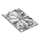 Realistische diamant: 3D close-up Notitieboek (Rechterzijde)
