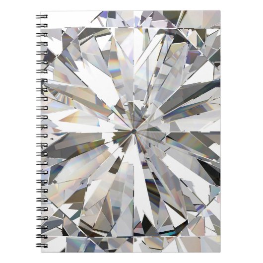 Realistische diamant: 3D close-up Notitieboek (Voorkant)