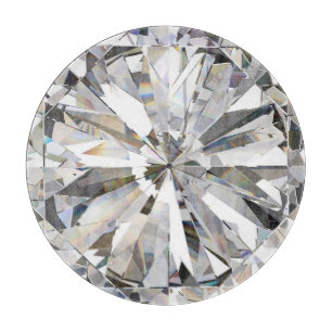 Realistische diamant: 3D close-up Snijplank