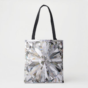 Realistische diamant: 3D close-up Tote Bag