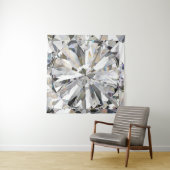 Realistische diamant: 3D close-up Wandkleed (In Situ (horizontaal))