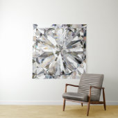 Realistische diamant: 3D close-up Wandkleed (In situ)