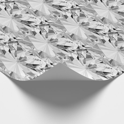 Realistische diamant: 3D textuur close-up Cadeaupapier (Hoek)