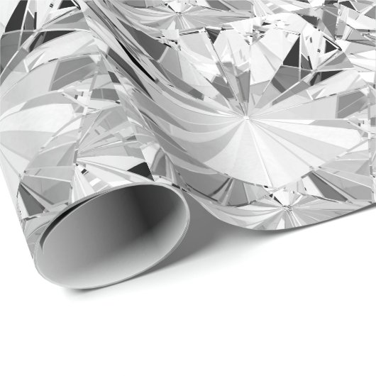 Realistische diamant: 3D textuur close-up Cadeaupapier (Rol Hoek)